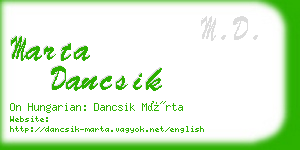 marta dancsik business card